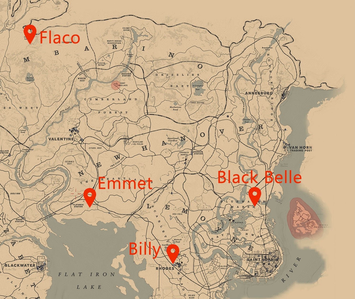 red dead redemption 2 old map