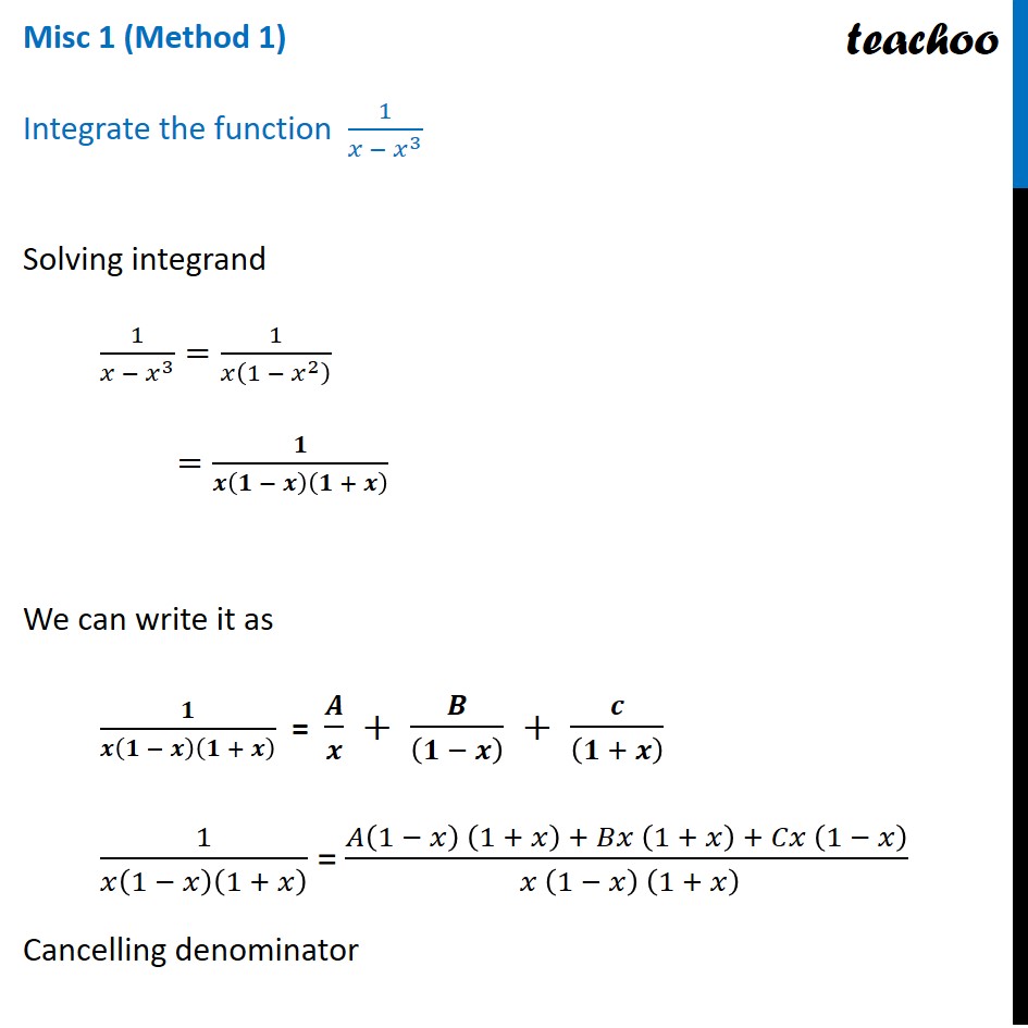 integral de 1 x 3