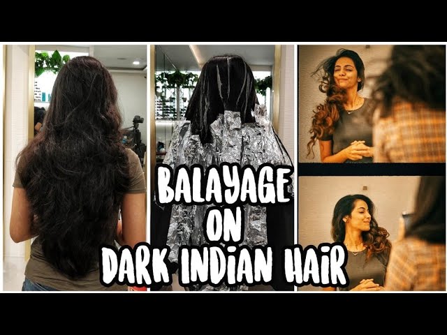 dark brown highlights on black hair indian