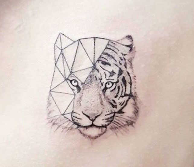 tattoo tigre minimalista