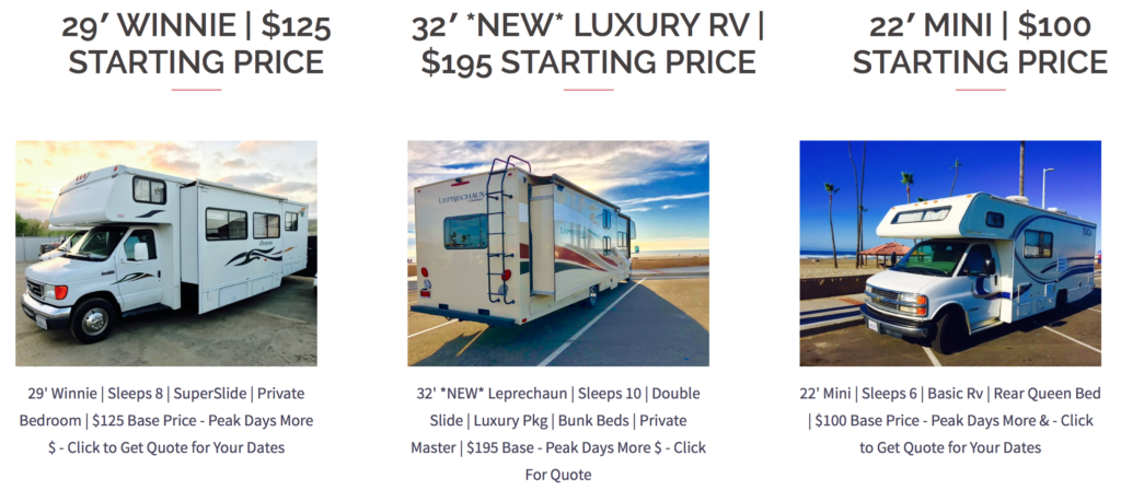 how much does it cost to rent an rv