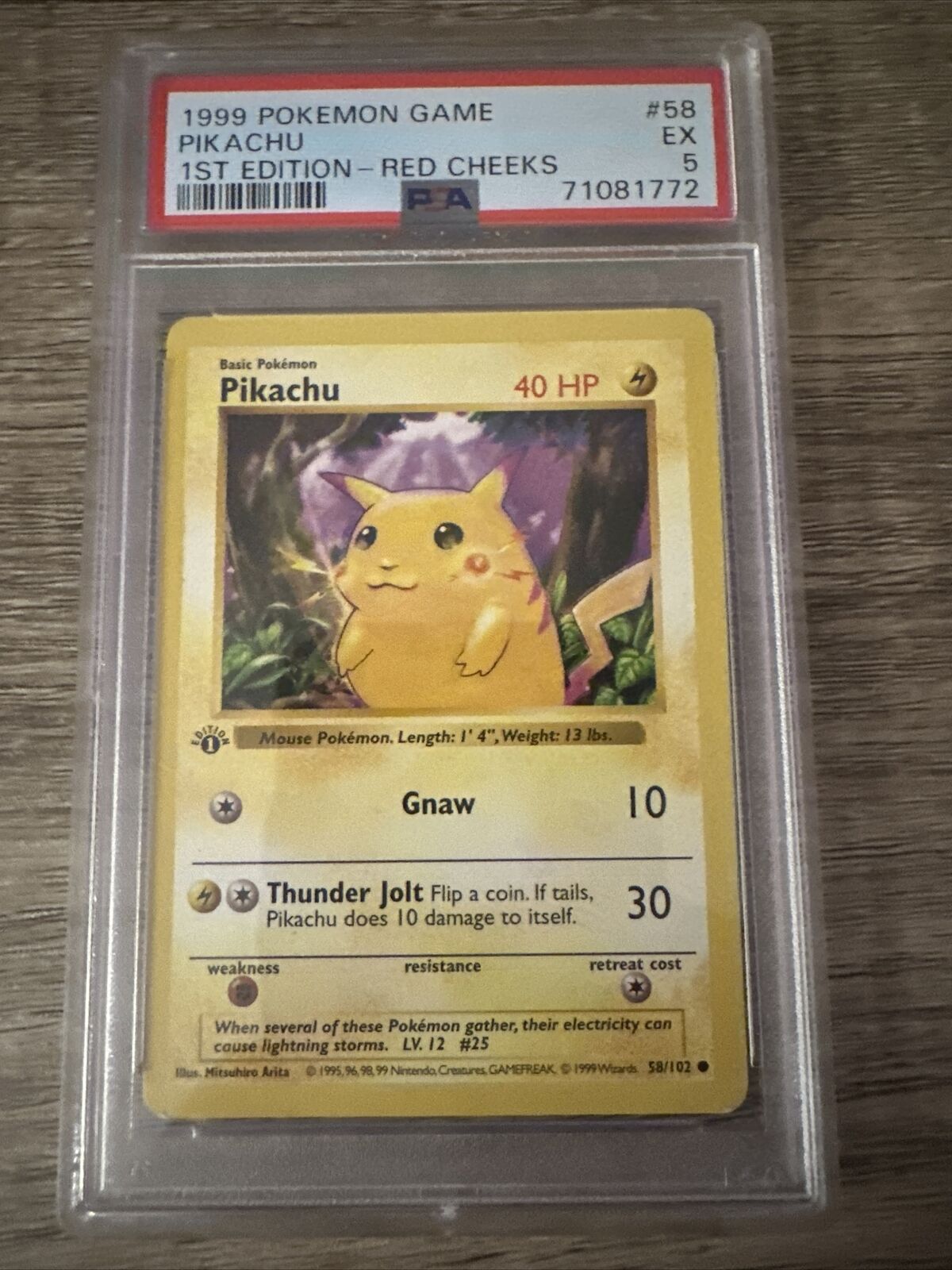 first edition red cheek pikachu