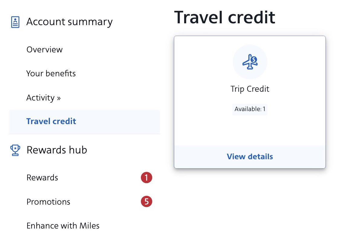 american airlines trip credits