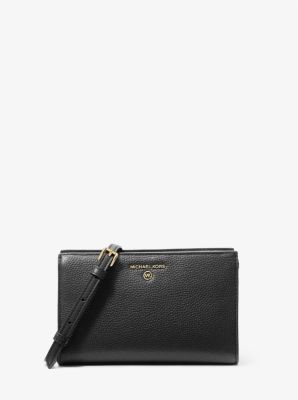 valerie medium pebbled leather crossbody bag