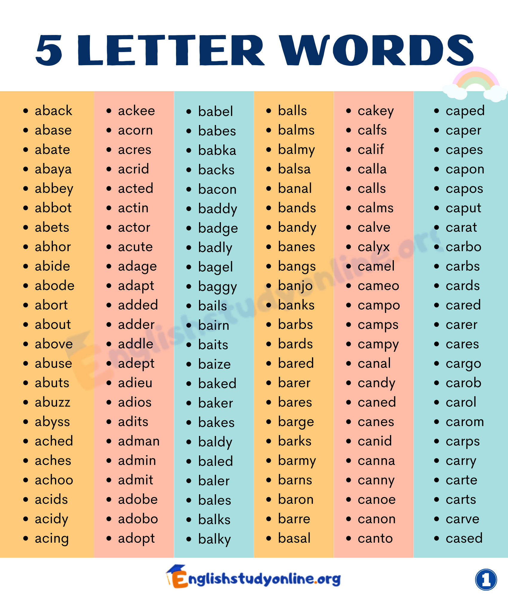 5 letter words