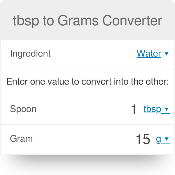 5 tablespoons to grams