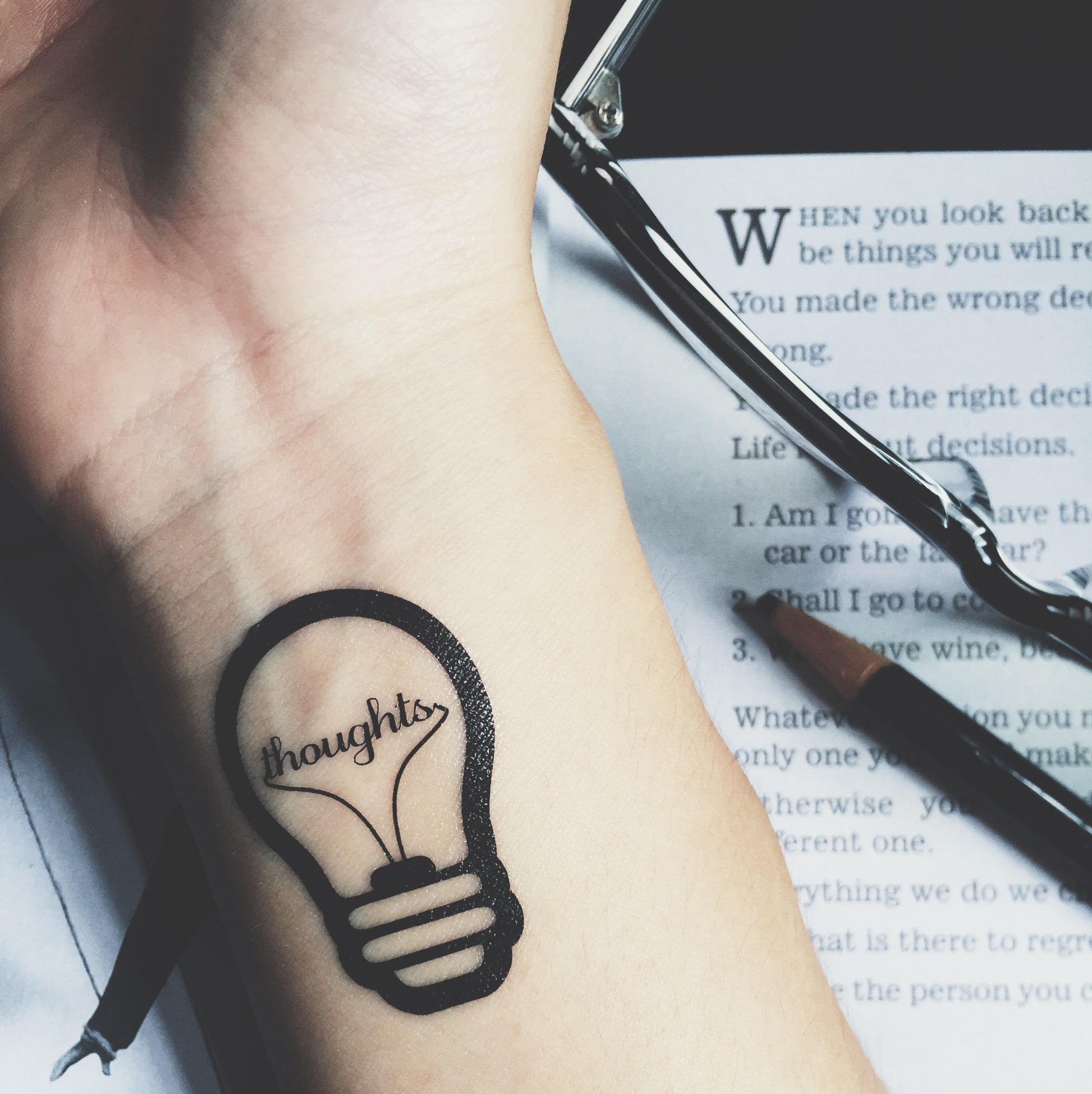 lightbulb tattoo