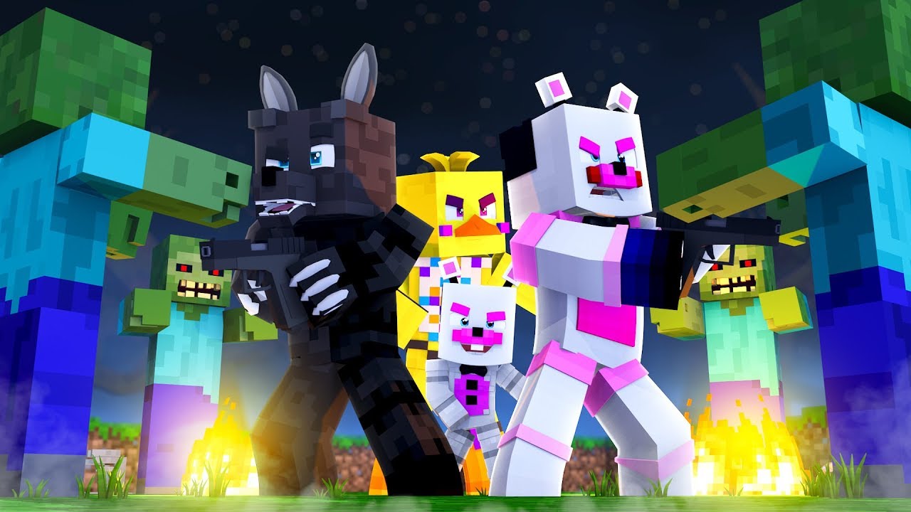 fnaf vs minecraft zombies