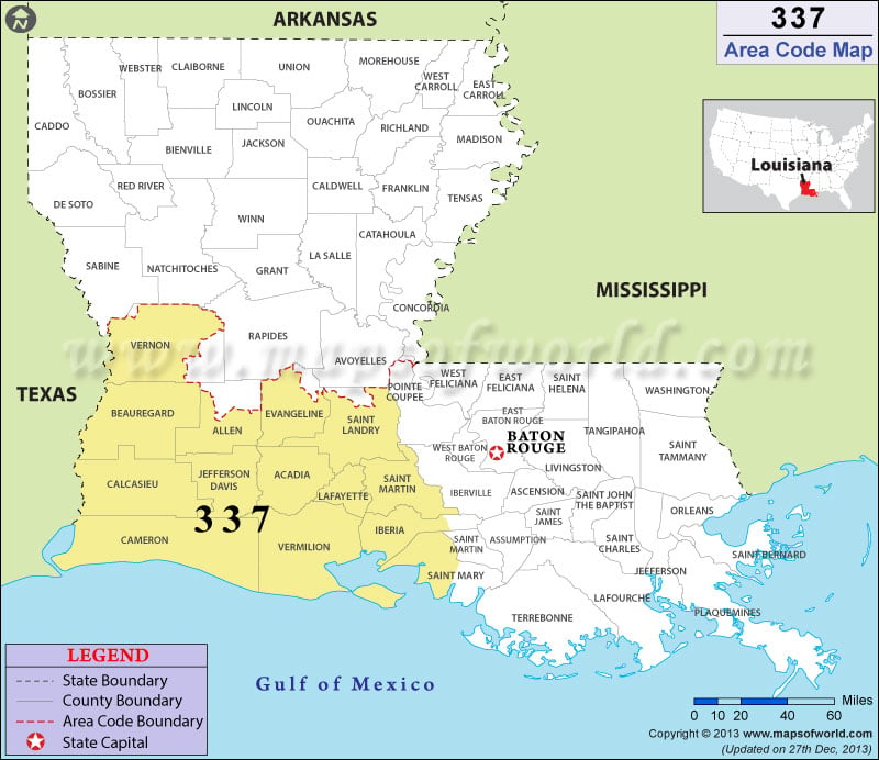 louisiana area code 337