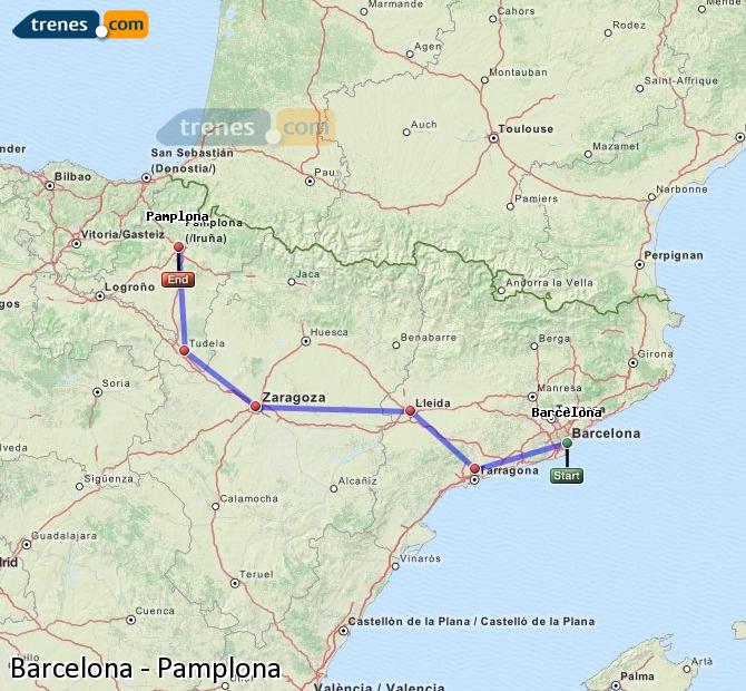 barcelona to pamplona train
