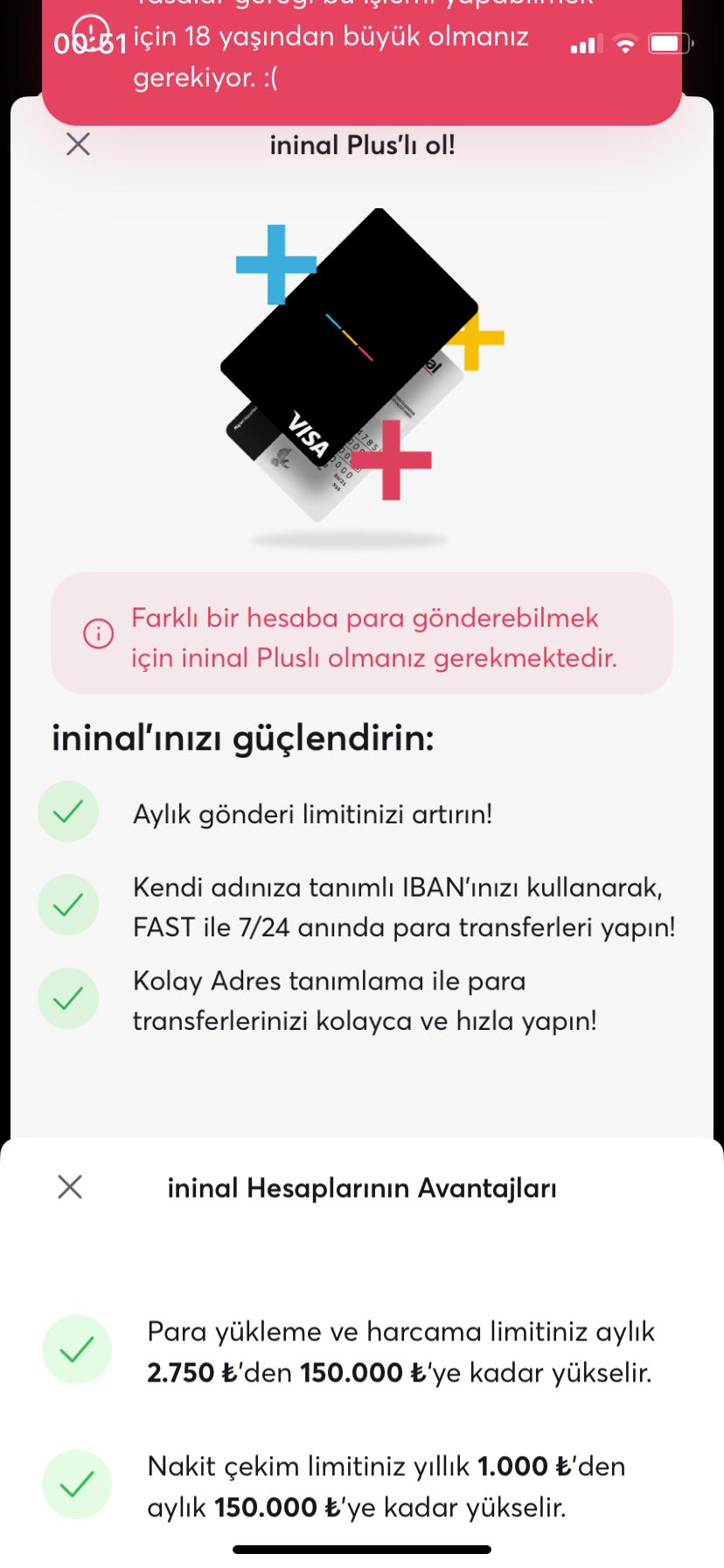 ininaldan kredi kartına para gönderme