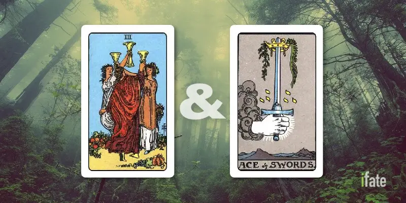 3 of swords and ace of swords