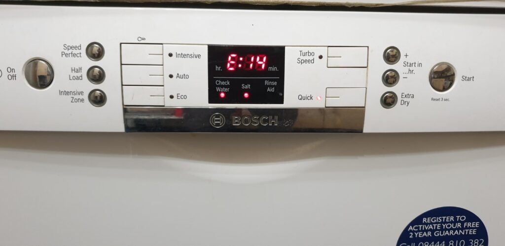 bosch dishwasher water check