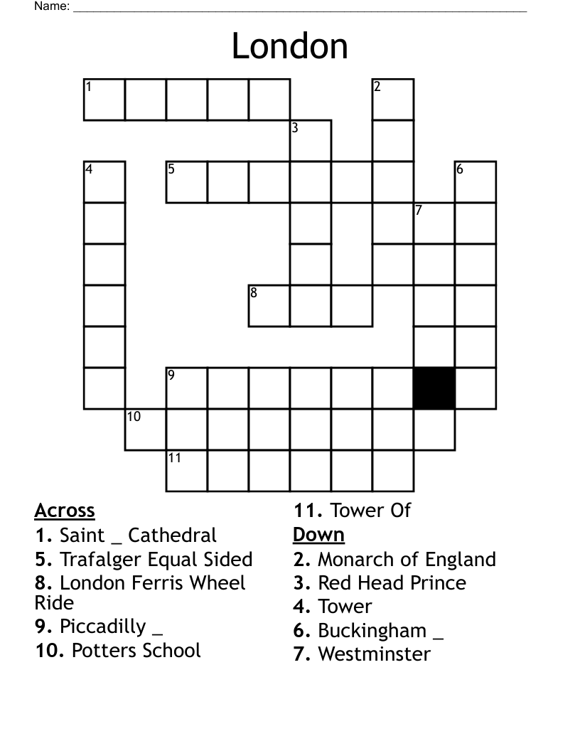 london district crossword