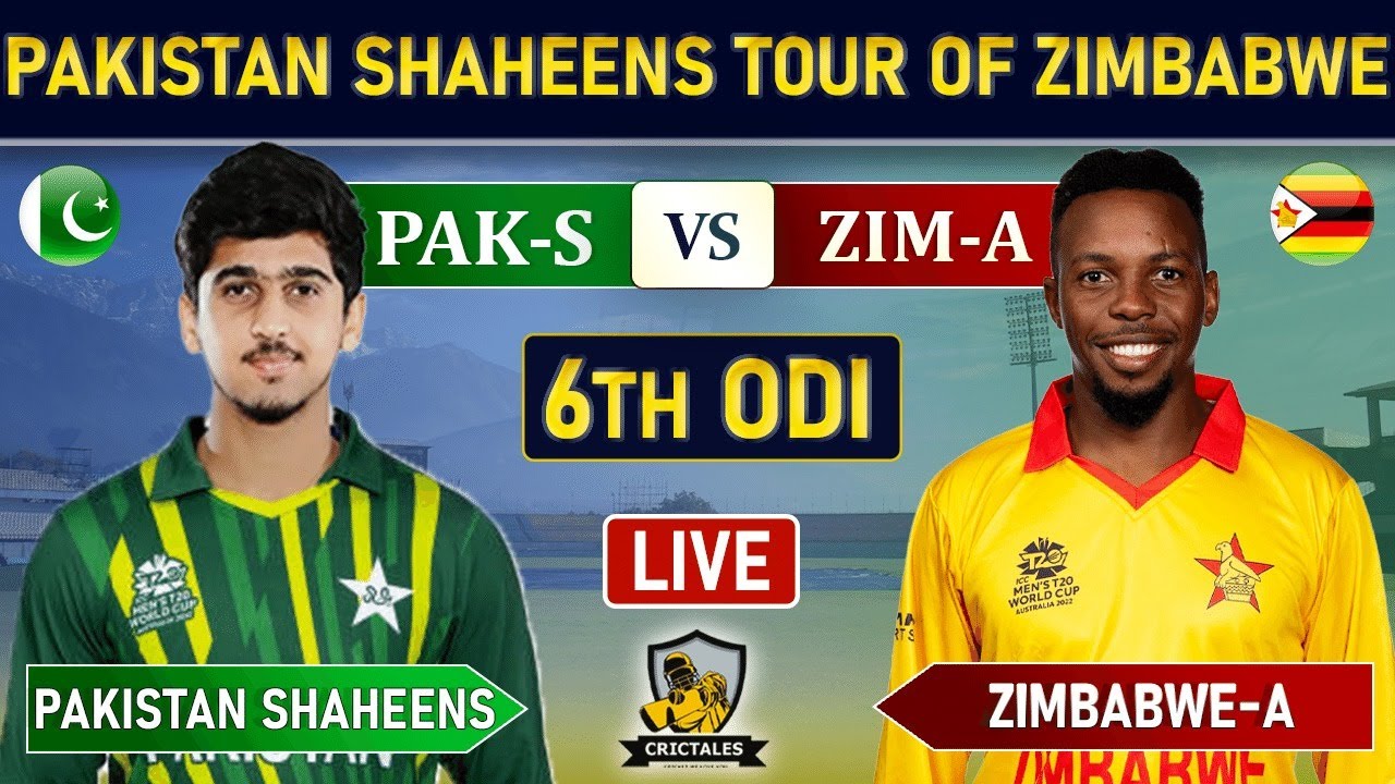 zimbabwe a vs pakistan a live score odi