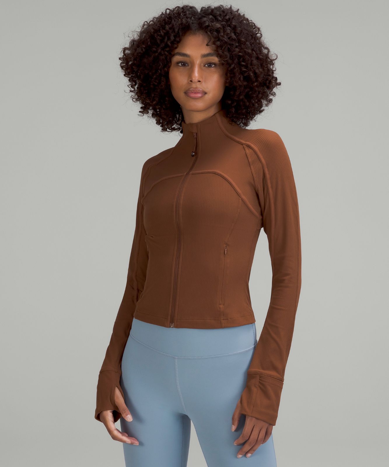 cropped define jacket ribbed nulu