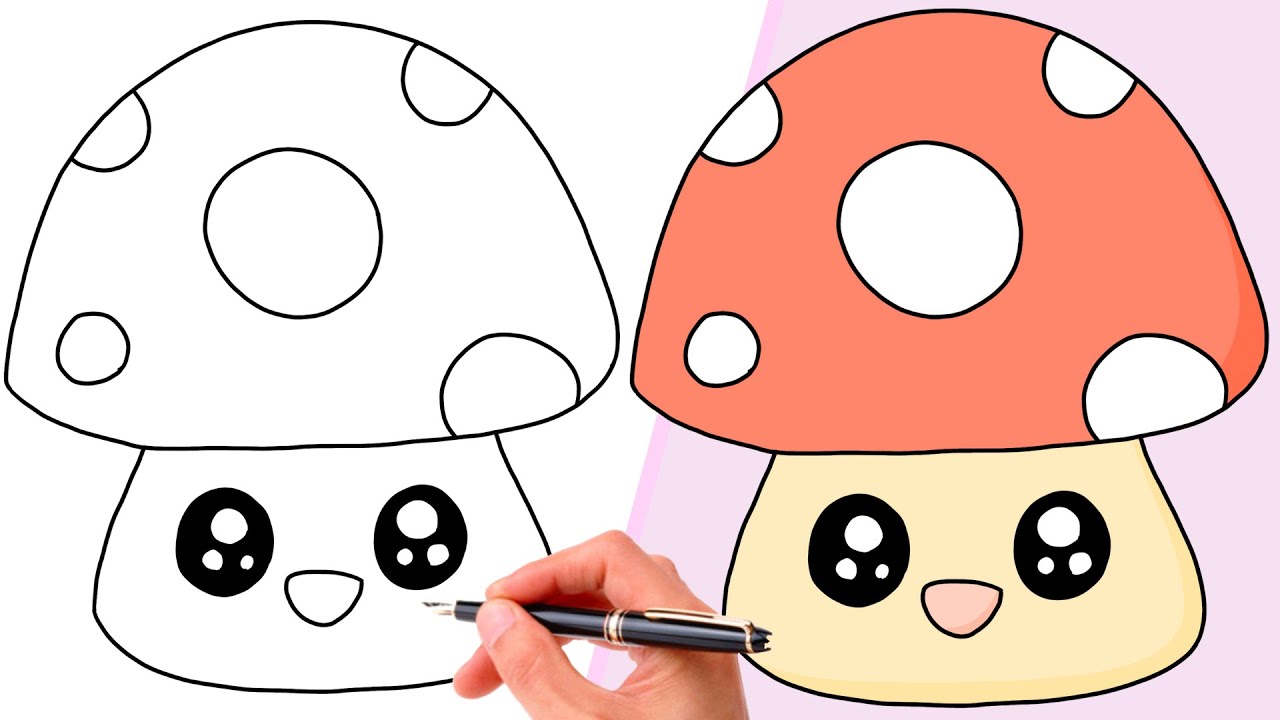 cute mushroom drawing