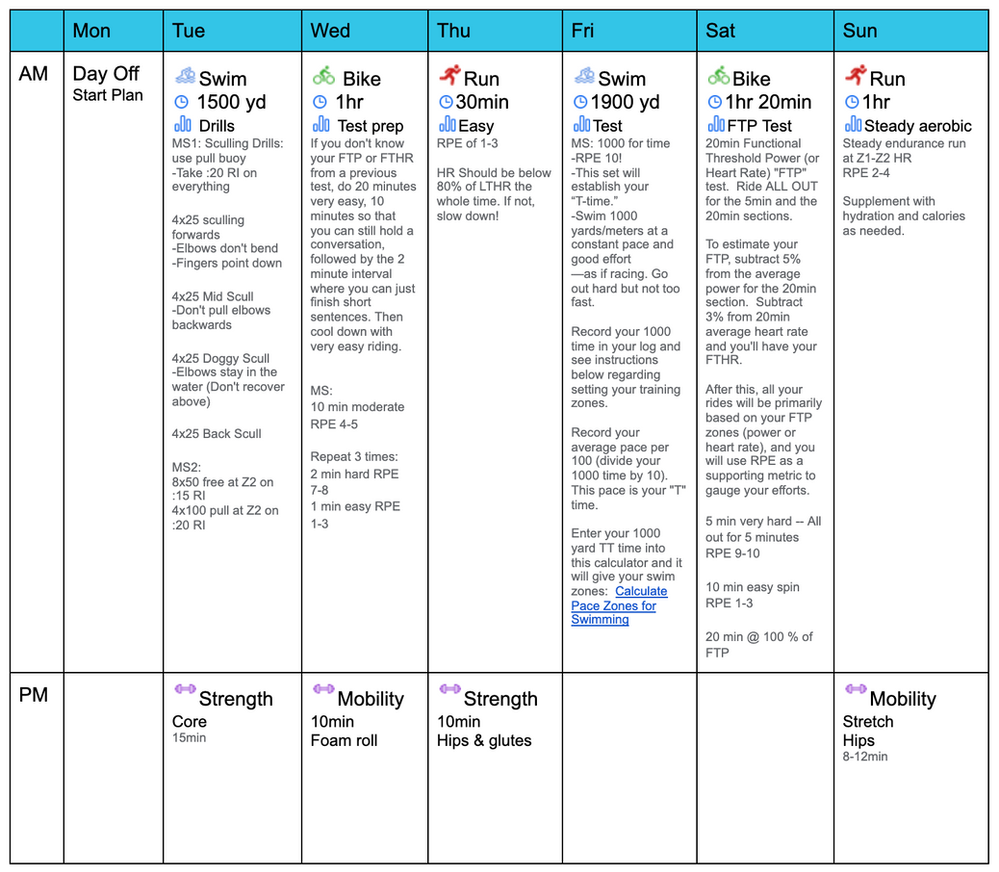 12 week 70.3 training plan