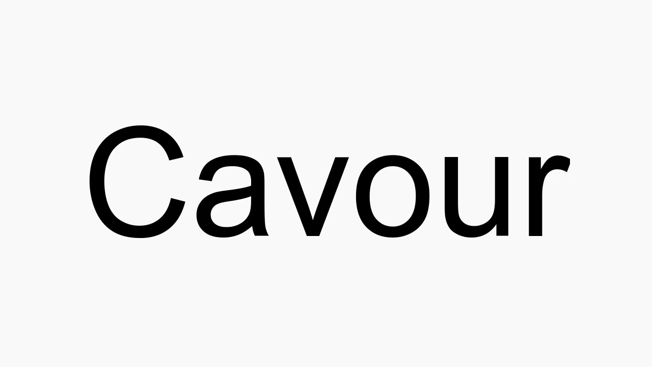 cavour pronunciation