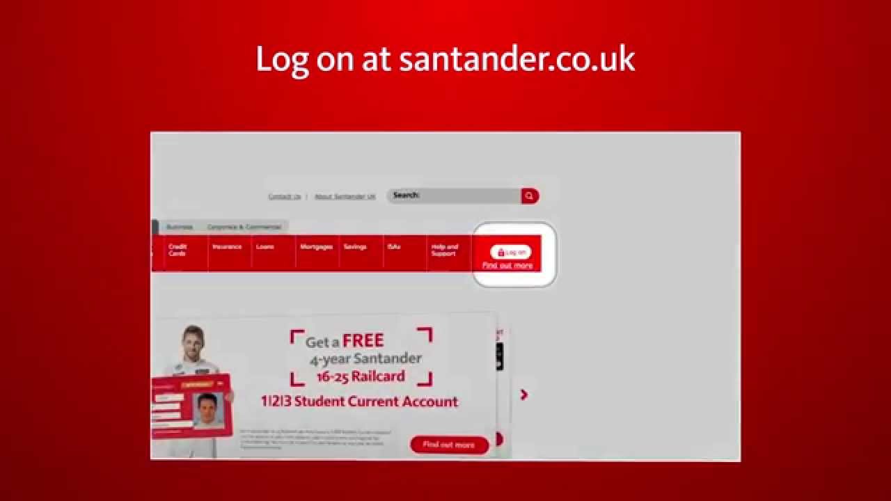 santander co uk login