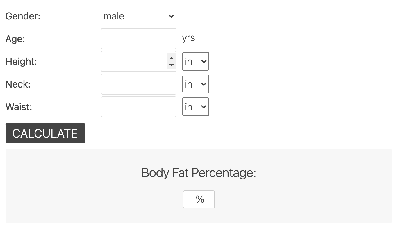 navy calculator for body fat