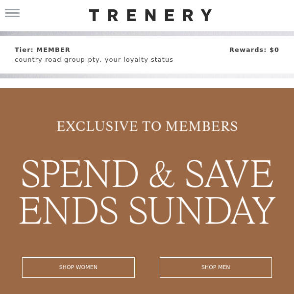 trenery spend and save