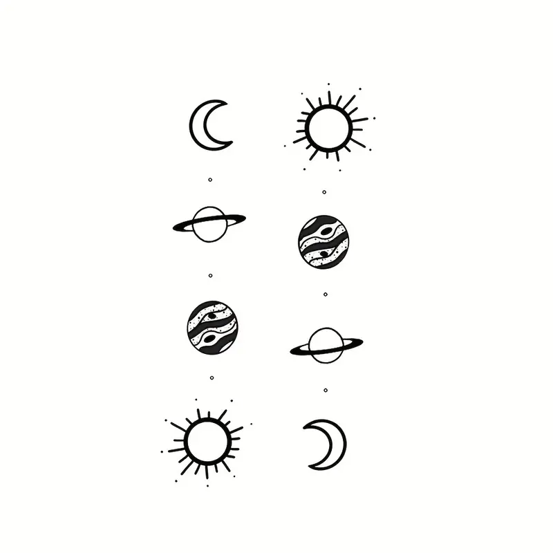 simple planet tattoos