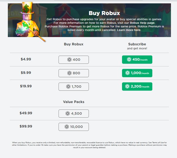 how much is a robux