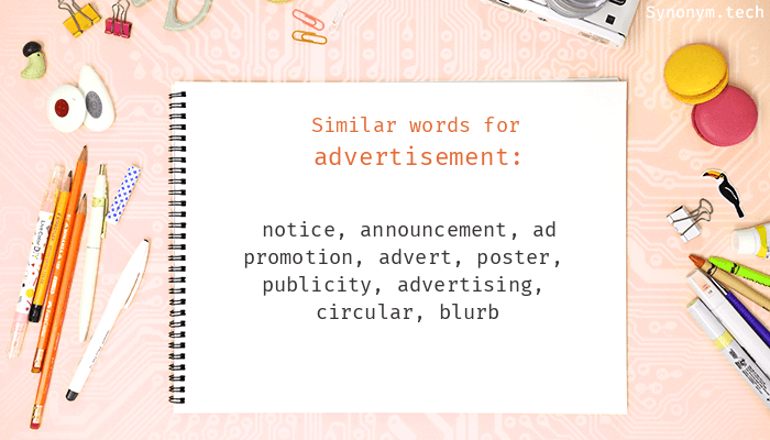 advertisement synonyms