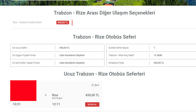 trabzon rize otobüs bileti