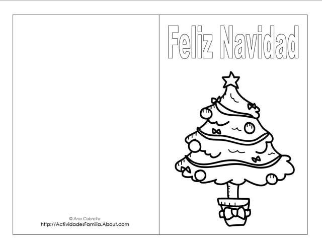 tarjetas navideñas para pintar e imprimir