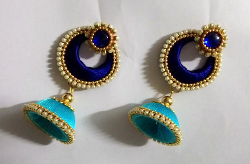 silk thread earrings