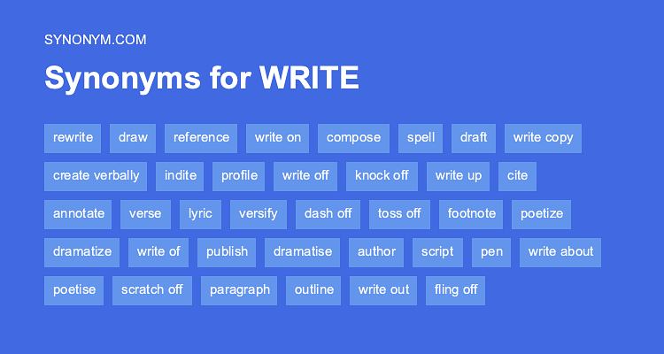wrote synonym