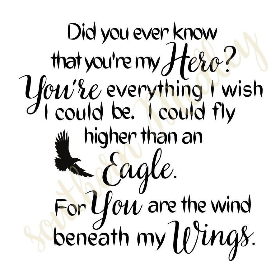 wind beneath my wings lyrics