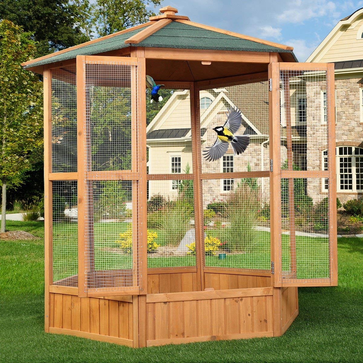 outdoor parrot cage