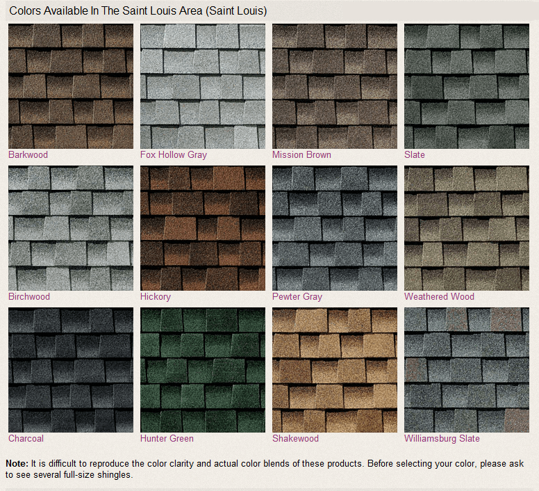 gaf timberline shingles colors