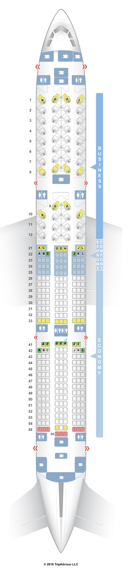 a350 seat map