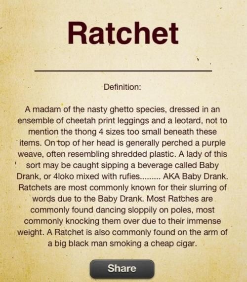 ratchet urban dictionary definition