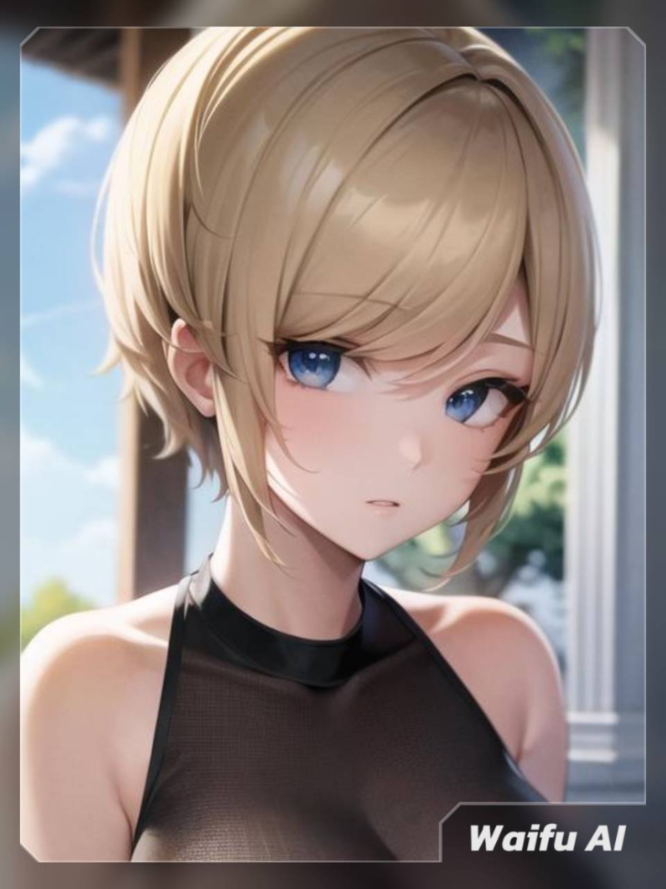 short blonde hair anime girl