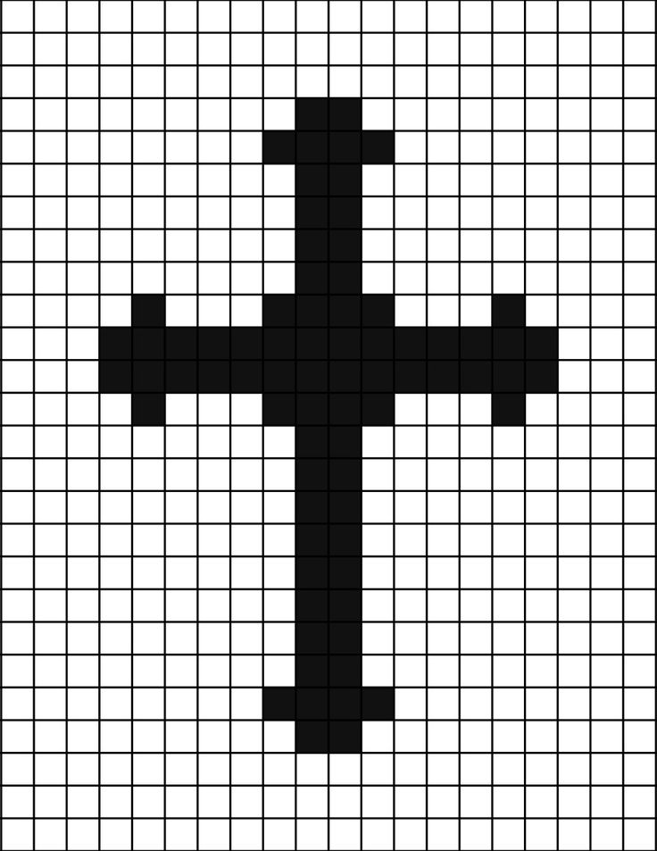 cross pixel art