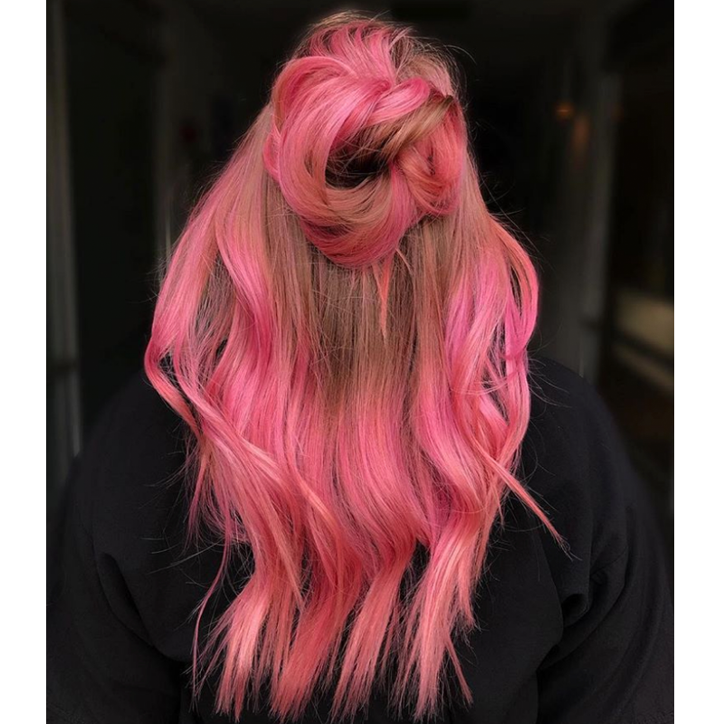 strawberry pink hair