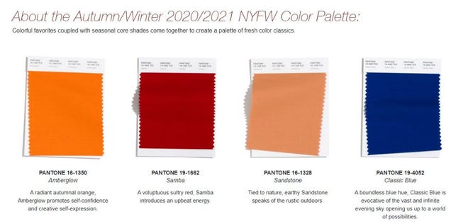 pantone fashion color report 2020