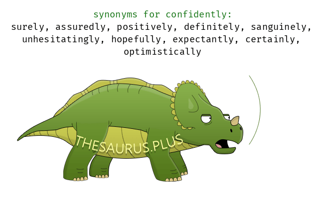 synonym for confidently