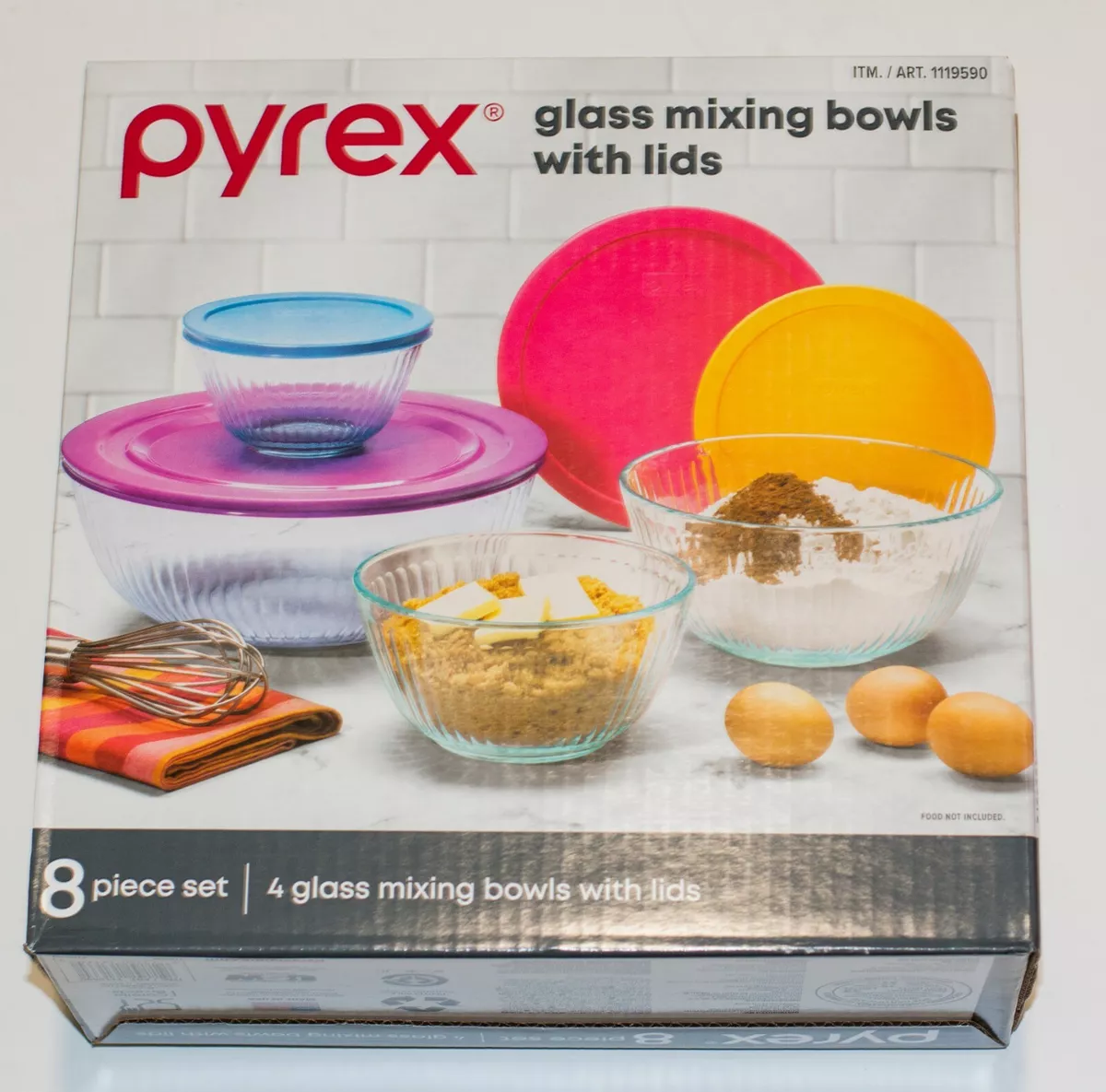 pyrex mixing bowls with lids