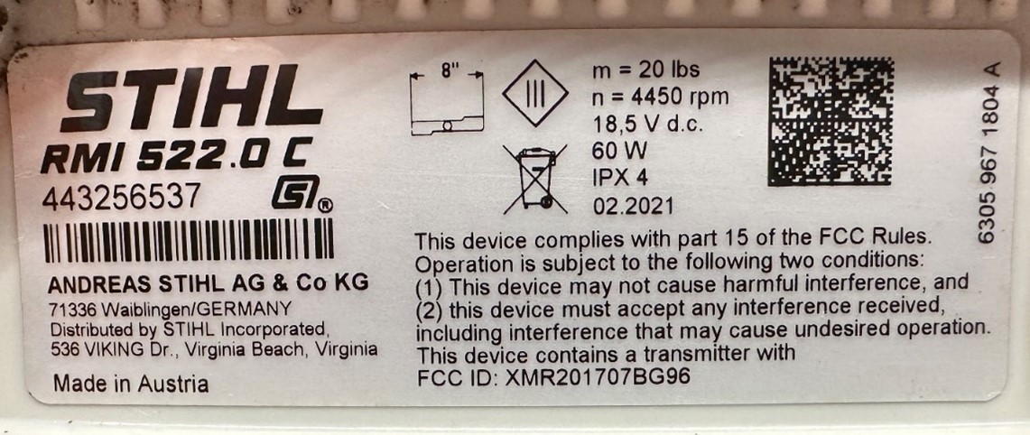 stihl registration lookup by serial number