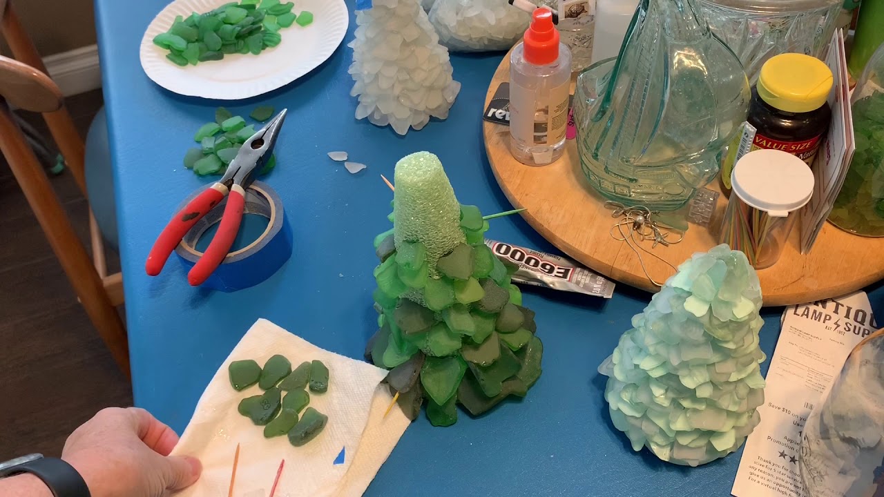 seaglass tree diy