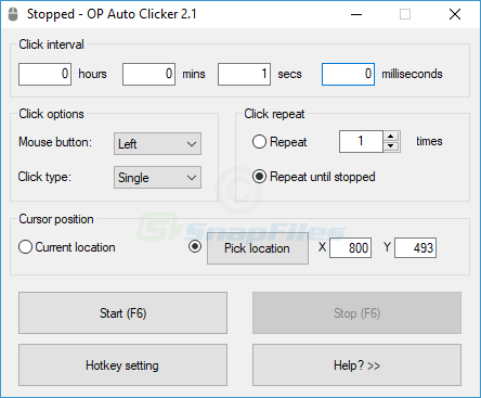 snap click auto clicker