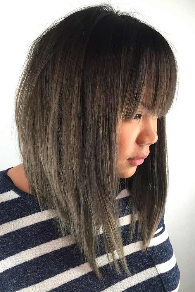 shoulder length bob haircuts with bangs