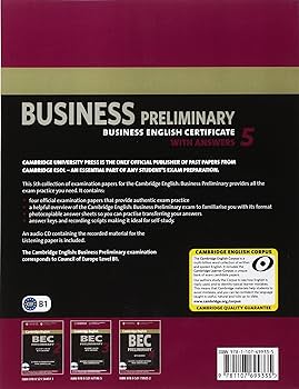 cambridge english business preliminary book pdf