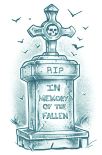 tombstone rip tattoos